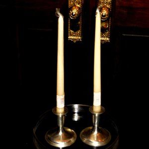 Candleholders Pewter Set of 2